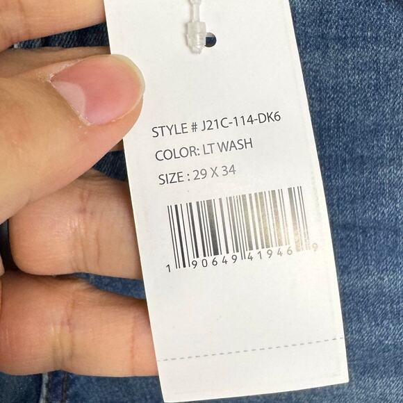 Jachs New York Light Wash Mid Rise Straight Leg Jeans Size 29x34 - Picture 8 of 8